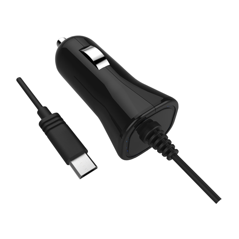 12W Car Charger with Coiled cable – 2.4A
