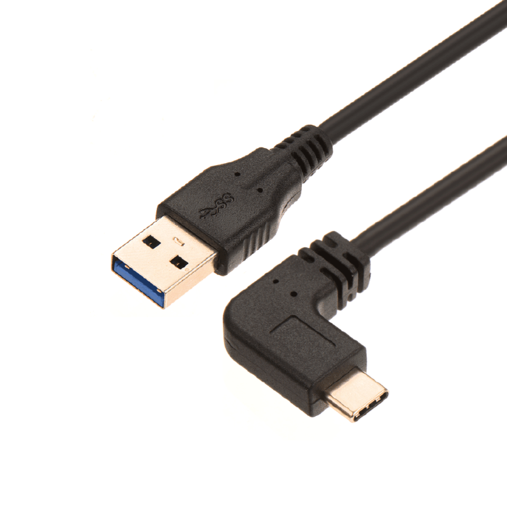 Right Angle USB 3.0 A male to 3.1 Type-C male cable