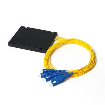 PLC Fiber Splitter with Plastic ABS Box Package, 2.0mm, SC/APC (1×4)