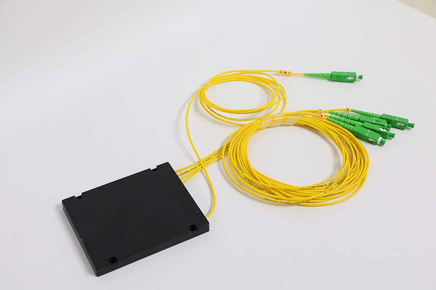PLC Fiber Splitter with Plastic ABS Box Package, 2.0mm, SC/APC (1×8)